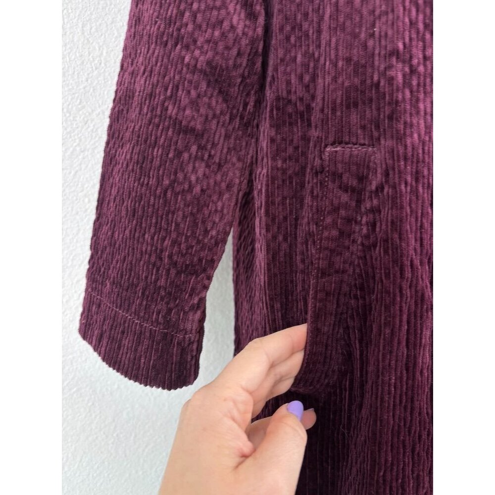 By Anthropologie women's‎ 4 dark maroon corduroy duster jacket gothic lined - Picture 10 of 15